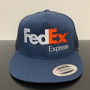 FedEx Express Trucker  Hat  Yupoong Adjustable Cap FedEx Cap Dark Navy